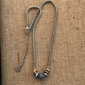 Touchstone Crystal Blue Pave slide necklace